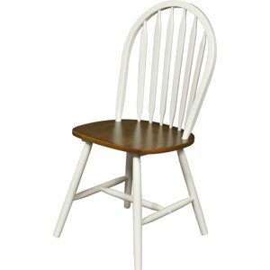 Estila Provensálska jedálenská stolička Felicita do jedálne z masívneho dreva hnedo-bielej farby 92cm