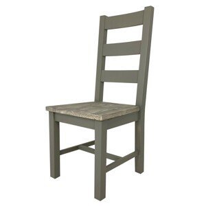 Estila Masívna jedálenská stolička Greytone v sivo-hnedom prevedení v provensálskom štýle 105cm
