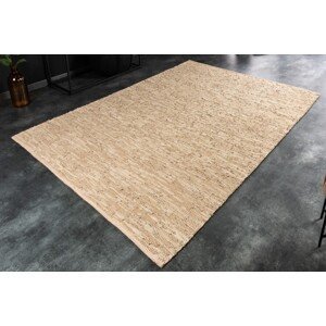 Estila Moderný béžový obdĺžnikový koberec Rhys s krátkym vlasom a jemným štruktúrovaným zdobením 230cm