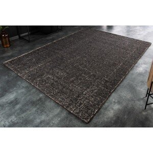 Estila Tmavo sivý obdĺžnikový koberec Cobally zo 100% vlny s krátkym vlasom 160x230cm