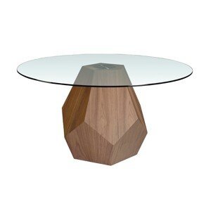 Estila Luxusný jedálenský stôl Vita Naturale viachranný okrúhly hnedý 150cm
