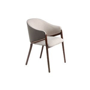 Estila Moderná stolička Vita Naturale sivá s eko-koženou opierkou 78cm