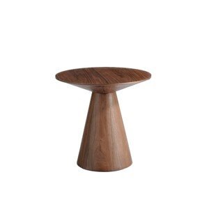 Estila Moderný okrúhly príručný stolík Vita Naturale z dreva hnedý 60cm