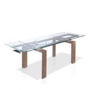 Estila Sklenený jedálenský stôl Vita Naturale rozkladací 160cm
