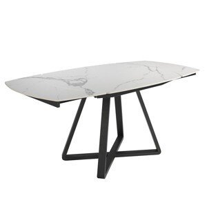 Estila Moderný rozkladací jedálenský stôl Urbano biely mramor 120-178cm