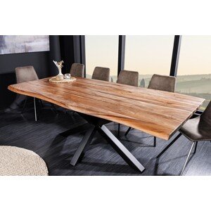 Estila Industriálny jedálenský stôl Steele Craft zo sheeshamového dreva s nožičkami v tvare hviezdy 200 cm