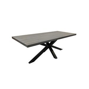 Estila Dizajnový jedálenský stôl Comedor z masívneho dreva s kovovými prekríženými nohami 200