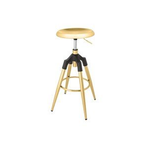Estila Dizajnová barová stolička Zalias v zlatej farbe 74-82 cm