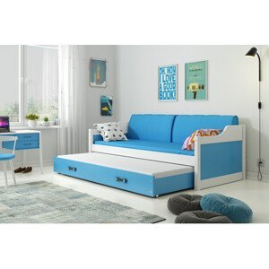Dětská postel nebo gauč s výsuvnou postelí DAVID 200x90 cm Zelená Borovice