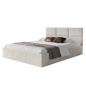 Čalúnená posteľ PORTO rozmer 140x200 cm Krémová