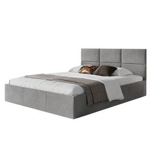 Čalúnená posteľ PORTO rozmer 160x200 cm Sivá