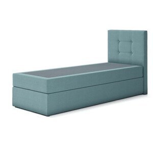 Čalouněná postel DALMINE s pružinovou matrací rozměr 90x200 cm Levá strana otvírání Zelená
