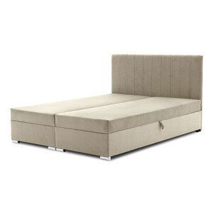 Čalúnená posteľ GRENLAND s pružinovým matracom 180x200 cm Krémová