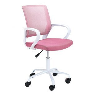 Otočná stolička FD-6, biela/ružová