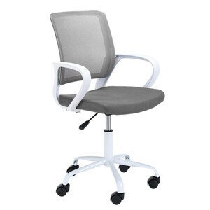 Otočná stolička FD-6, biela/sivá