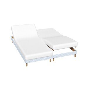 Jednofarebná napínacia plachta na polohovaciu posteľ, hĺbka rohov 26 cm