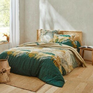 Bavlnená posteľná bielizeň Jane zn. Colombine s potlačou listov
