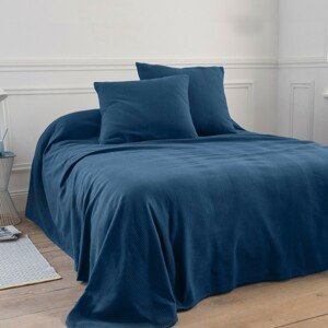 Jednofarebný tkaný prehoz na posteľ, bavlna
