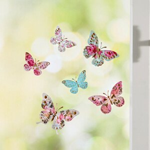 6-dielny 3D obrázok na okno "Motýle"