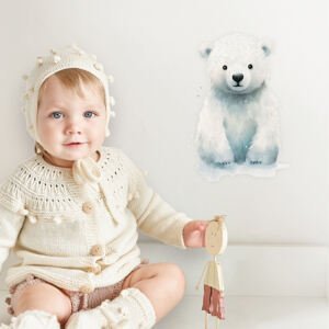 Malý ľadový medveď - nálepka pre deti