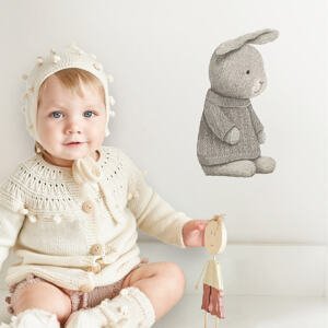 Nálepka do detskej izbičky - Sivý zajačik