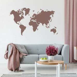 Šablóna na stenu - Mapa sveta