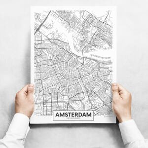 Obrazy na stenu - Map Of Amsterdam