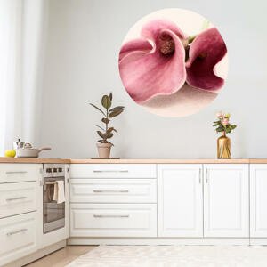 Nálepky na stenu do kuchyne - Kvet v ružovej farbe