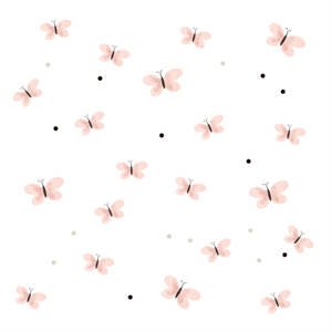 Nálepky na stenu pre dievča - Ružové motýliky