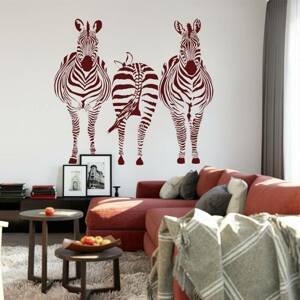 Nálepky na stenu - Tri zebry