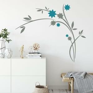 Nálepky na stenu - Prepletené kvety