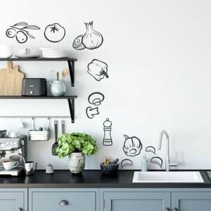 Nálepka na stenu - Zelenina a ovocie do kuchyne