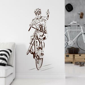 Nálepky na stenu - Cyklista
