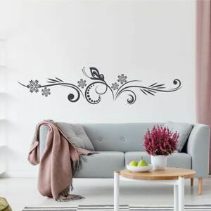 Nálepka na stenu - Ornament s motýľom