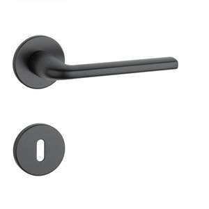 Kľučka na dvere AT - OLEANDRO - R 7S CIM - čierna matná (BLACK) | MP-KOVANIA.sk
