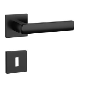 Kľučka na dvere AT - HOSTA - HR 7S CIM - čierna matná (BLACK) | MP-KOVANIA.sk