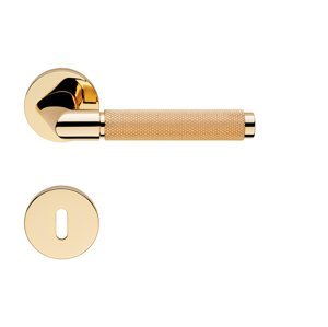 Kľučka na dvere LI - GRIP 1705 - R 025 ZLL - zlatá lesklá - pozlátená (OZ) | MP-KOVANIA.sk