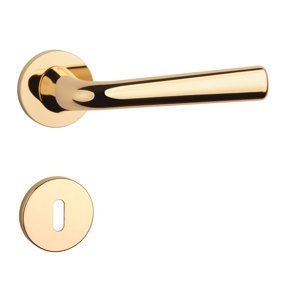 Kľučka na dvere AS - TULIPA - R 7S ZLL - zlatá lesklá (LG) | MP-KOVANIA.sk