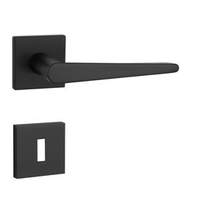 Kľučka na dvere AT - ARNICA - HR 7S CIM - čierna matná (BLACK) | MP-KOVANIA.sk