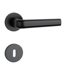 Kľučka na dvere AT - INULA - R 7S CIM - čierna matná (BLACK) | MP-KOVANIA.sk