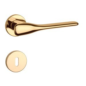Kľučka na dvere AS - ORCHIDE - R 7S ZLL - zlatá lesklá (LG) | MP-KOVANIA.sk