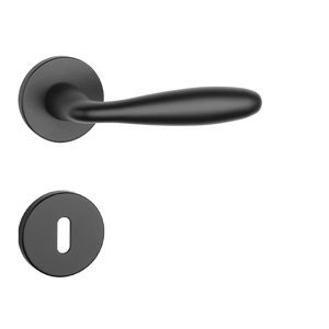 Kľučka na dvere AT - VERBENA - R 7S CIM - čierna matná (BLACK) | MP-KOVANIA.sk