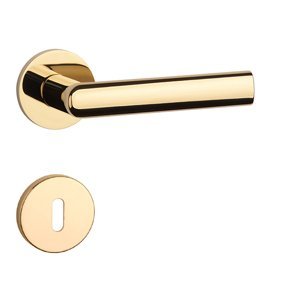 Kľučka na dvere AT - SILENA - R 7S ZLL PVD - zlatá lesklá (GOLD PVD) | MP-KOVANIA.sk