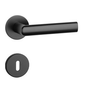 Kľučka na dvere AT - SILENA - R 7S CIM - čierna matná (BLACK) | MP-KOVANIA.sk