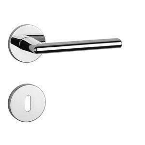 Kľučka na dvere AT - KALMIA - R 7S CHL - chróm lesklý (CP) | MP-KOVANIA.sk