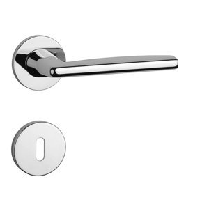 Kľučka na dvere AT - LUNA - R 7S CHL - chróm lesklý (CP) | MP-KOVANIA.sk