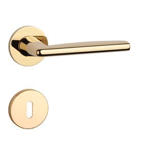 Kľučka na dvere AT - LUNA - R 7S ZLL PVD - zlatá lesklá (GOLD PVD) | MP-KOVANIA.sk