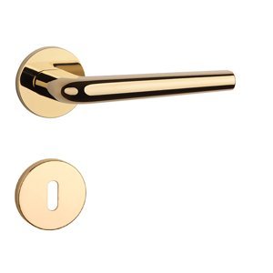 Kľučka na dvere AT - FUNKIA - R 7S ZLL PVD - zlatá lesklá (GOLD PVD) | MP-KOVANIA.sk