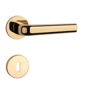 Kľučka na dvere AT - INULA - R 7S ZLL PVD - zlatá lesklá (GOLD PVD) | MP-KOVANIA.sk