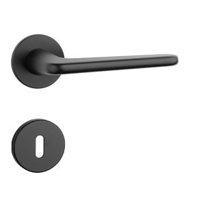 Kľučka na dvere AS - LIRA - R 5S CIM - čierna matná (BK) | MP-KOVANIA.sk